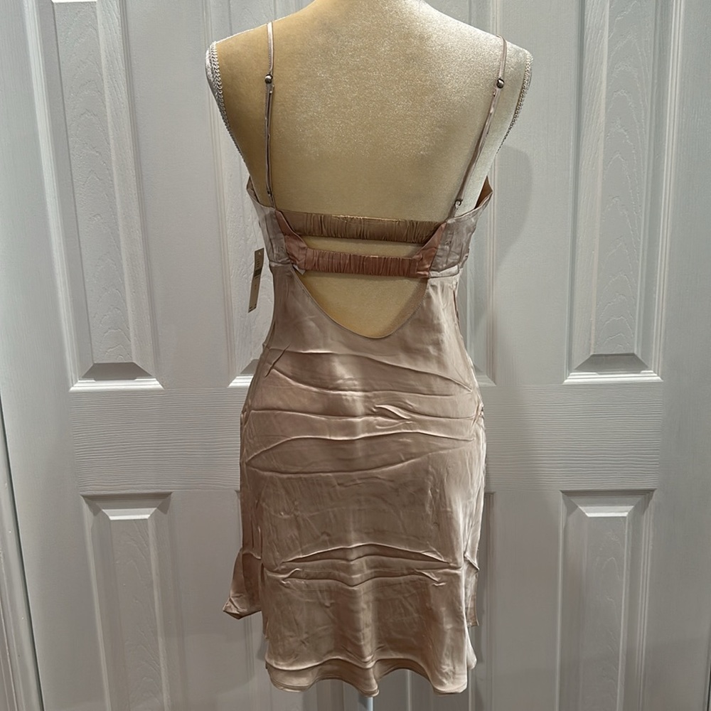 Final Sale 👀 No More Low Offers By Anthropologie Colorblock Satin Slip Dress - Picture 7 of 13